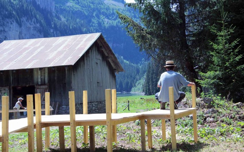 Ce ne sont que des hypothèses , Julia Maier, Arthur Poisson et Nicolas Koch au Centre d'Art de Flaine